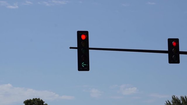 Traffic stop light high speed - full circle