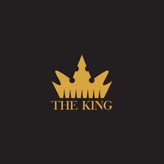 King's crown logo design vector template
