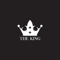 King's crown logo design vector template