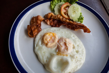 egg and bacon - breakfast food
