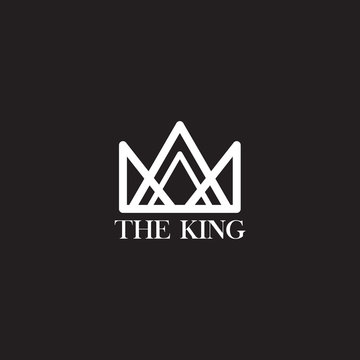 King's crown logo design vector template