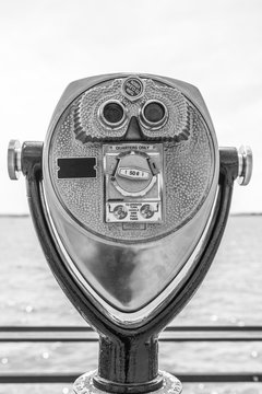Coin operated binocular in Ellis Island
