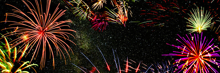 Fireworks panorama