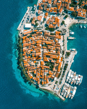 Aerial view of city in Croatia