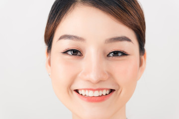 Obraz premium Beautiful Young Asian Woman with Clean Fresh Skin