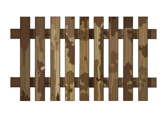 wooden fence texture on white background illustration vector