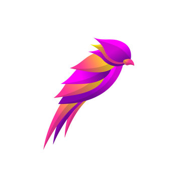 Bird Logo Concept with Colorful Gradient style, elegant modern design, for  company corporate Stock Vector | Adobe Stock