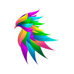 Bird Logo Concept with Colorful Gradient style, elegant modern design, for company corporate