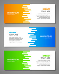 Abstract corporate business banner template set, vector illustration