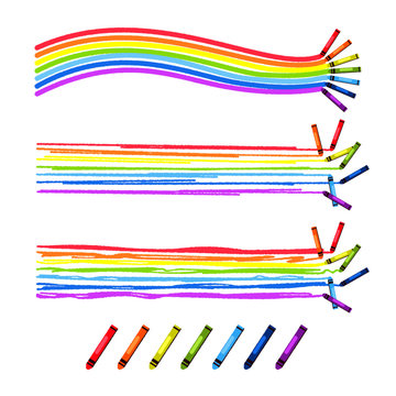 イラスト素材　クレヨン