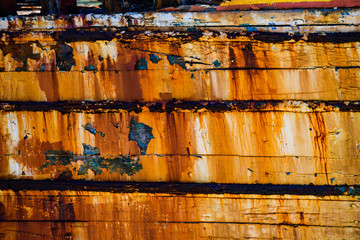 Fragment of an old abandoned ship. Camaret-sur-Mer.Brittany. France