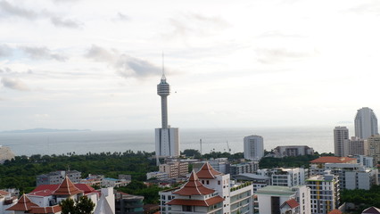 Obraz premium top view pattaya city 