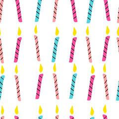 Obraz premium happy birthday candles pattern 