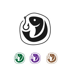 Simple bait and fish for Fishing Logo design inspiration