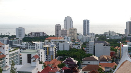 Fototapeta na wymiar top view pattaya city 