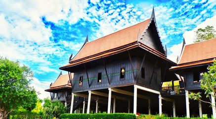 old Thai house,Thai house made of hard wood