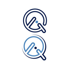 creative Q Letter logo design vector graphic concept