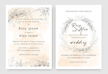 Wedding Invitations save the date card design with elegant garden anemone.