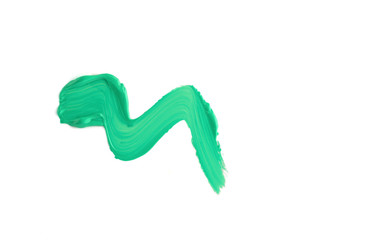 Beautiful brushstroke of watercolor paint on a white background