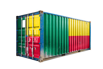  The concept of  Benin export-import, container transporting and national delivery of goods. The...