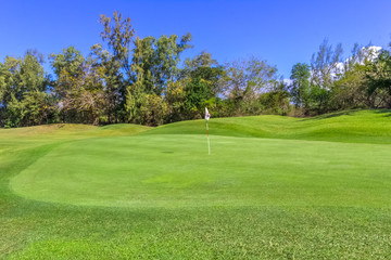 golf course with the flag on course