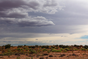 Arizona Deser  before a monsoon storm