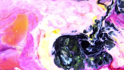 Nice Ink Abstract Psychedelic Paint Liquid Motion Background Texture Video.