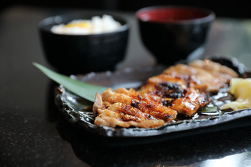japanese food , Chicken teriyoki with rice