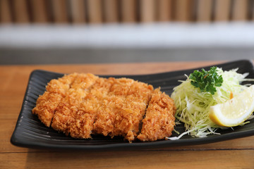 Japanese deep fried pork cutlet , Japanese food