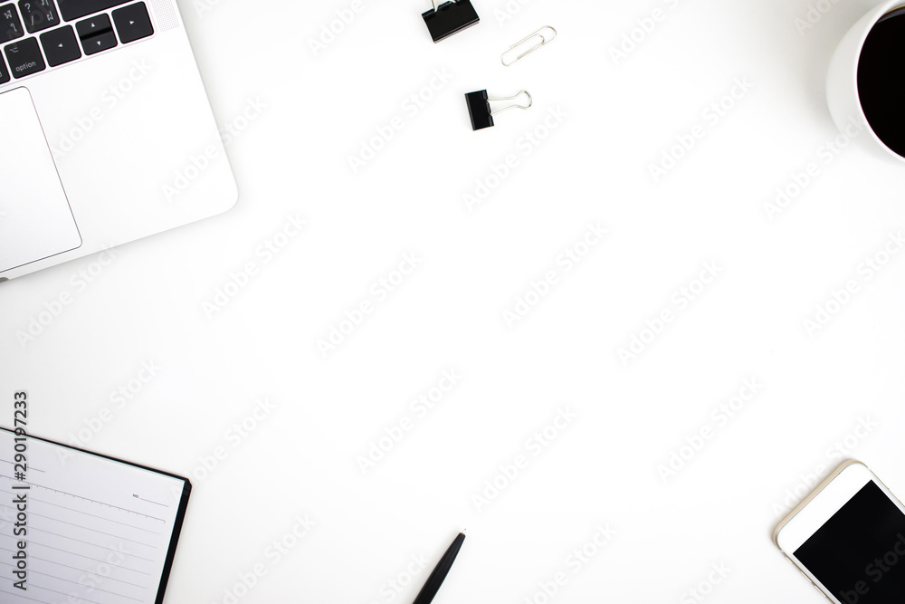 Poster optional accessories for working with black concept. with copy space.
