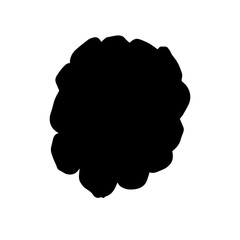 Vector Blackberry healthy food. Black and white engraved ink art. Isolated berry illustration element.