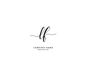 LF Initial letter logo template vector