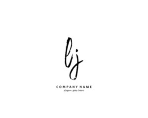 LJ Initial letter logo template vector