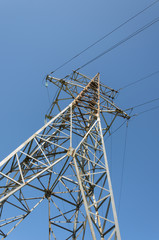 High voltage line. Power supply to remote garden plots.