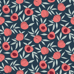 apricot patch seamless vector pattern