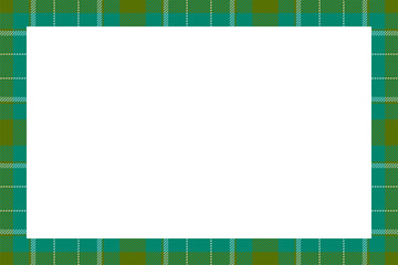 Vintage frame vector. Scottish border pattern retro style. Tartan plaid ornament.