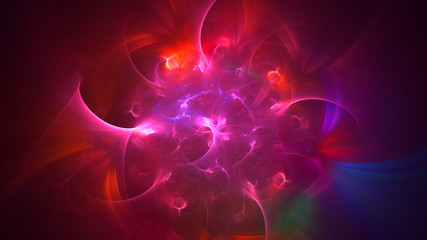 3D rendering multicolored abstract fractal