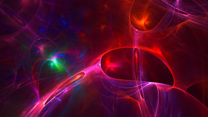 3D rendering multicolored abstract fractal