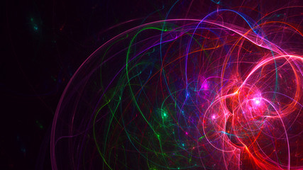 3D rendering multicolored abstract fractal