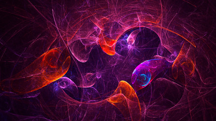 3D rendering multicolored abstract fractal