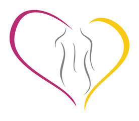 women body logo template design vector