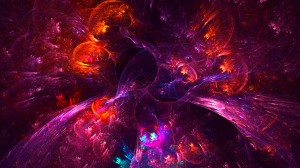 3D rendering multicolored abstract fractal