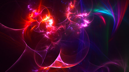 Fototapeta premium 3D rendering multicolored abstract fractal