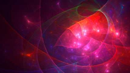 3D rendering multicolored abstract fractal
