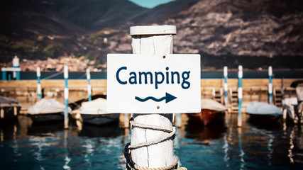 Street Sign to Camping