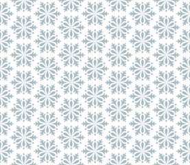 Flower geometric pattern. Seamless vector background. White and blue ornament