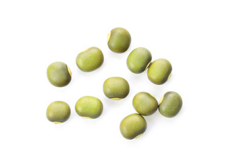 Mung beans isolated on white background.