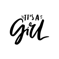 It is a girl minimalist black ink calligraphy
