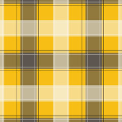 Yellow Gingham pattern. Texture from squares for - plaid, tablecloths, clothes, shirts, dresses, paper, bedding, blankets, quilts and other textile products. Vector illustration EPS 10