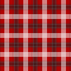 Red Gingham pattern. Texture from squares for - plaid, tablecloths, clothes, shirts, dresses, paper, bedding, blankets, quilts and other textile products. Vector illustration EPS 10